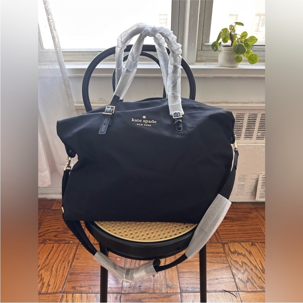 NWT Kate Spade Black Nylon Overnight Bag - Watson Lane Lyla